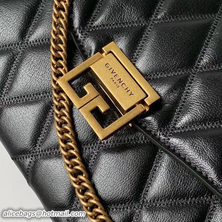 Top Quality Givenchy GV3 Lambskin Shoulder Bag Large 501448 Black