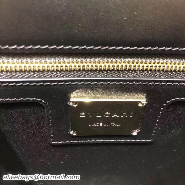 Classic Hot BVLGARI Medium Shoulder Bag Calfskin Leather BG22890 black