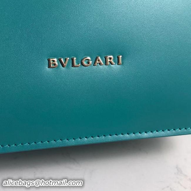 Most Popular Bvlgari Serpenti Forever Pearl fish skin&Calfskin Leather small crossbody bag 288687 blue