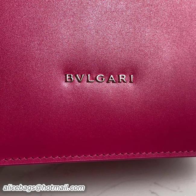 Crafted Bvlgari Serpenti Forever Pearl fish skin&Calfskin Leather small crossbody bag 288687 rose