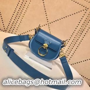 Best Product CHLOE Tess Small leather shoulder bag 3E153 blue