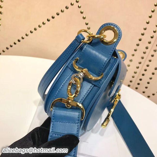 Best Product CHLOE Tess Small leather shoulder bag 3E153 blue