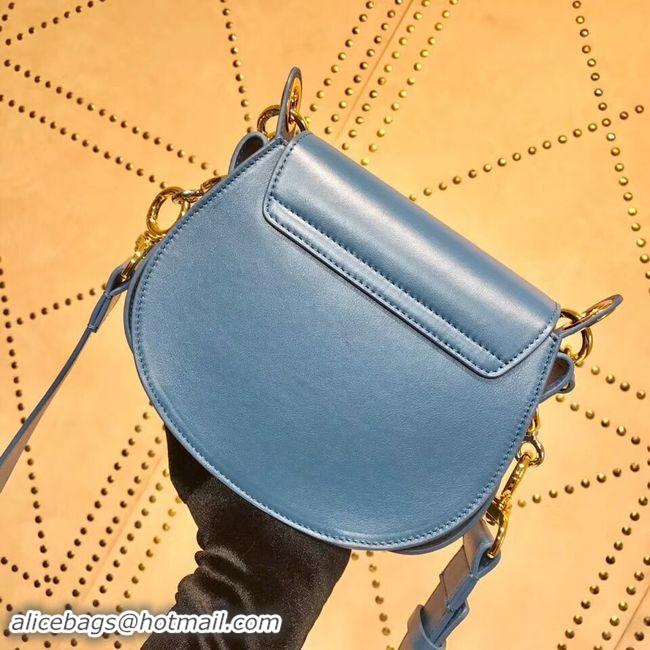 Best Product CHLOE Tess Small leather shoulder bag 3E153 blue