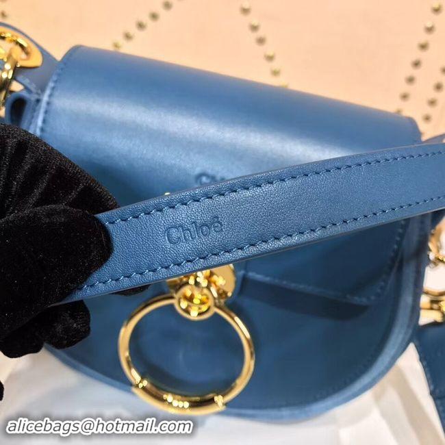 Best Product CHLOE Tess Small leather shoulder bag 3E153 blue