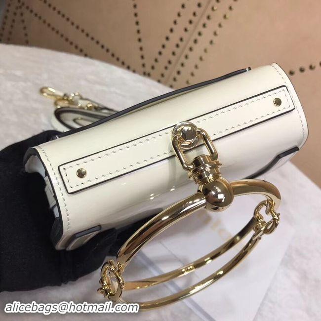 Good Product CHLOE Small Nile patent leather bracelet bag 3E1302 WHITE