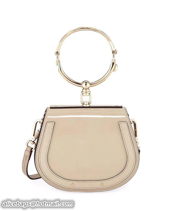 Good Product CHLOE Small Nile patent leather bracelet bag 3E1302 WHITE