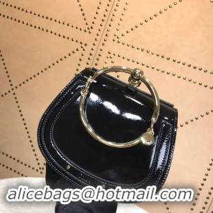 Pretty Style CHLOE Small Nile patent leather bracelet bag 3E1302 black