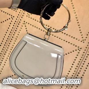 Discount CHLOE Small Nile patent leather bracelet bag 3E1302 grey