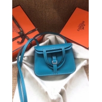 Good Taste Hermes Original Halzan mini bag H069523 bleu zanzibar