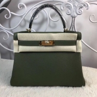 Hot Style Hermes Birkin Tote Bag Original Togo Leather BK35 Deark Green