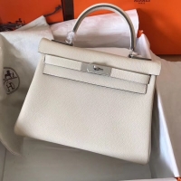 Stylish Hermes original Togo leather kelly bag KL32 cream