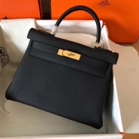 Classic Hermes original Togo leather kelly bag KL32 black