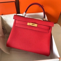 Discounts Hermes original Togo leather kelly bag KL32 red