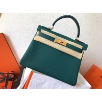 Classic Hot Hermes original Togo leather kelly bag KL32 green