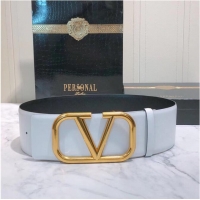 Free Shipping Discount Valentino 4cm Vlogo Belt V7469 White