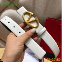 Low Cost Valentino Width 3cm Togo Leather VLOGO Belt V7470 White