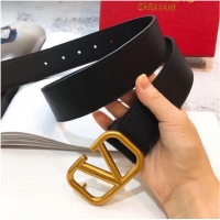 Wholesale Valentino Width 4cm Original Leather VLOGO Belt V7473 Black