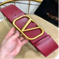 Spot Bulk Valentino 7cm VLOGO Belt V7170 Burgundy