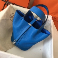 Discount Hermes Picotin Lock PM Bags Original Leather H8688 blue