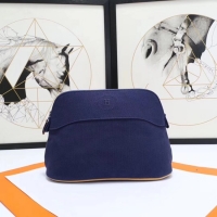 ﻿Top Grade Hermes Cosmetic Bag H3699 Dark Blue