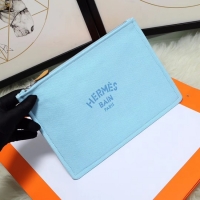 Charming Hermes Cosmetic Bag H3700 Sky Blue