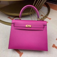 Shop Duplicate Hermes original Kelly Epsom Leather KL32 Rose