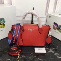 Discount Prada Calf leather bag 1BA111 red