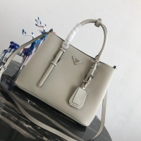 Most Popular Prada Saffiano original Leather Tote Bag BN2838 white