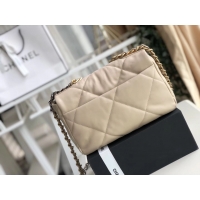 Low Price Chanel Original Soft Leather Chain Bag CC9237 Cream