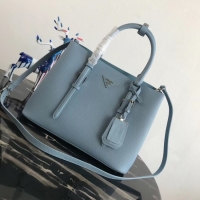 Luxury Prada Saffiano original Leather Tote Bag BN2838 sky blue