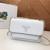 Good Looking Prada Calf leather shoulder bag 3011 white