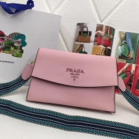 Luxury Prada Calf leather shoulder bag 66138 pink