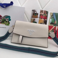 Practical Prada Calf leather shoulder bag 66138 white