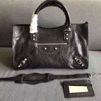 Top Quality Balenciaga The City Handbag Calf leather 382569 black