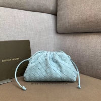 Classic Hot Bottega Veneta Sheepskin Weaving Original Leather BV3693 Sky Blue