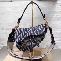 Most Popular Dior SADDLE DENIM CANVAS BAG C0158 Denim Black