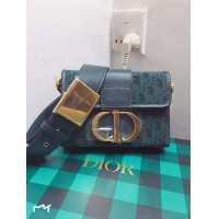 Top Grade Dior 30 MONTAIGNE DIOR OBLIQUE BAG C1693 Green