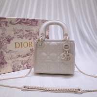 Good Quality Dior MINI LADY DIOR CALFSKIN BAG M0505 White