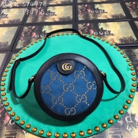 Wholesale Gucci GG velvet round shoulder bag 574978 Blue 