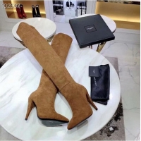 Cheapest Yves Saint Laurent Heel 9.5cm High Suede Boots YSL8940 2019