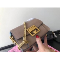 Feminine GIVENCHY GV3 leather and suede mini shoulder bag 1116 brown