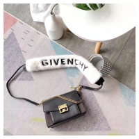 Sumptuous GIVENCHY GV3 leather and suede shoulder bag 9989 black