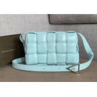 Top Quality Bottega Veneta Padded Cassette Crossbody Bag BV91506 Sky Blue 2019