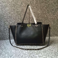 Discount VALENTINO Rockstud large tote 0973 black