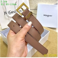 Discount Yves Saint Laurent Width 2.5CM Logo Leather Belt Women Y8104