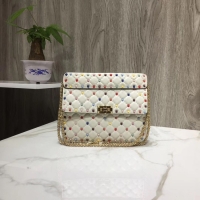 Discount VALENTINO Quilted leather shoulder bag 45276 white