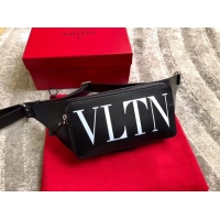 Low Cost VALENTINO leather belt bag 0056 black