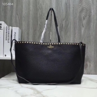 High Quality VALENTINO Origianl Leather Bag V2088 Black