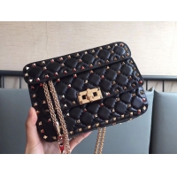 Fashion VALENTINO leather bag 0051 black