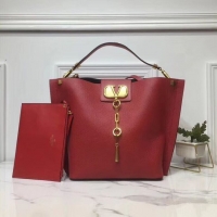 Luxury Quality VALENTINO Origianl Leather Bag V0008 Red